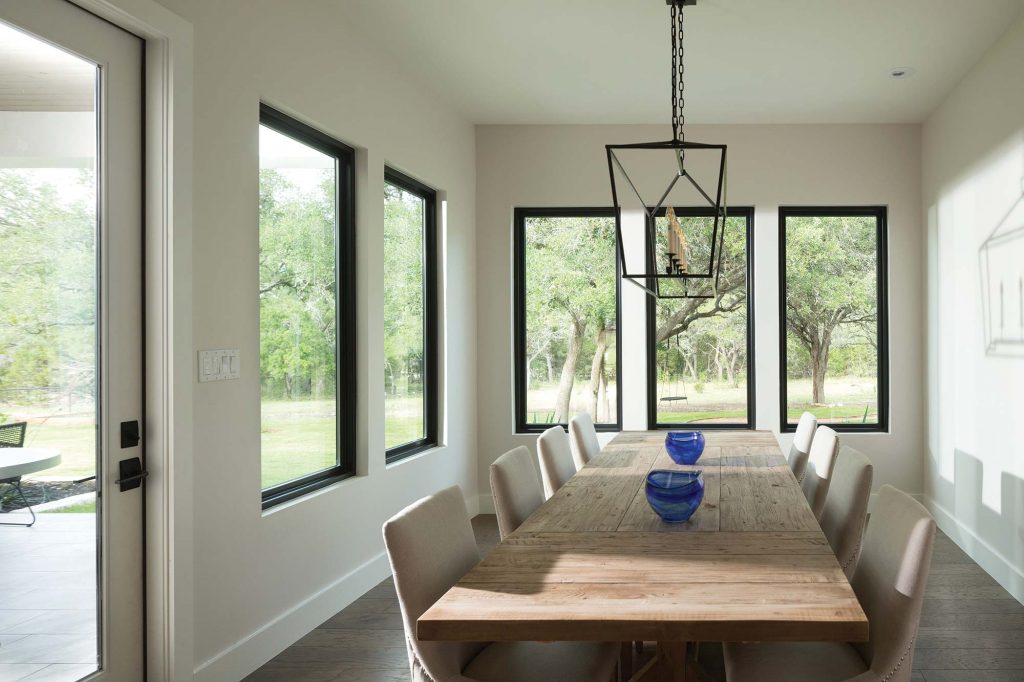 Casement Windows In A Dining Room 