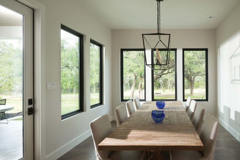 Casement Windows In A Dining Room